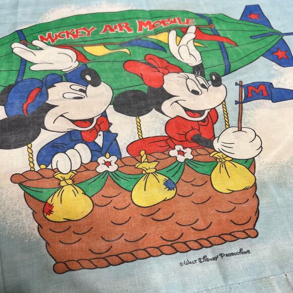 Vintage Mickey Mouse Air Mobile Balloon Pillowcase - Picture 3 of 10